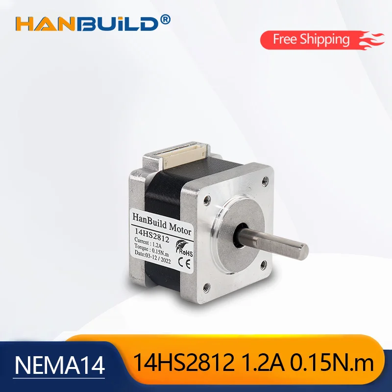 1pcs Nema 14 Stepper Motor 35X28mm 1.2A 0.15N.m 14HS2812 for CNC milling machine Stepper Motor