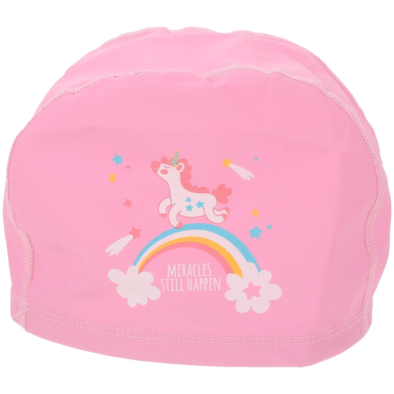 Braid Waterproof Ear Protection Swimming Cap Girl Child Kids Funny Spandex Unicorn for Girls
