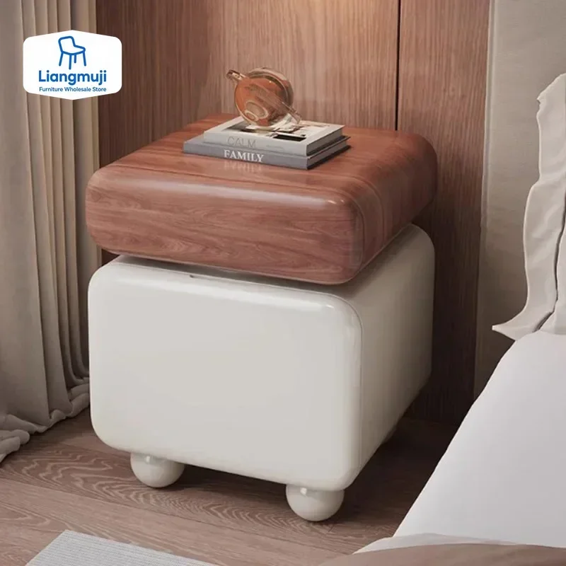 

European White Nightstand Table Minimalist Cute Nordic Bedroom Nightstand Table Modern Wood Mesitas De Noche Home Furniture
