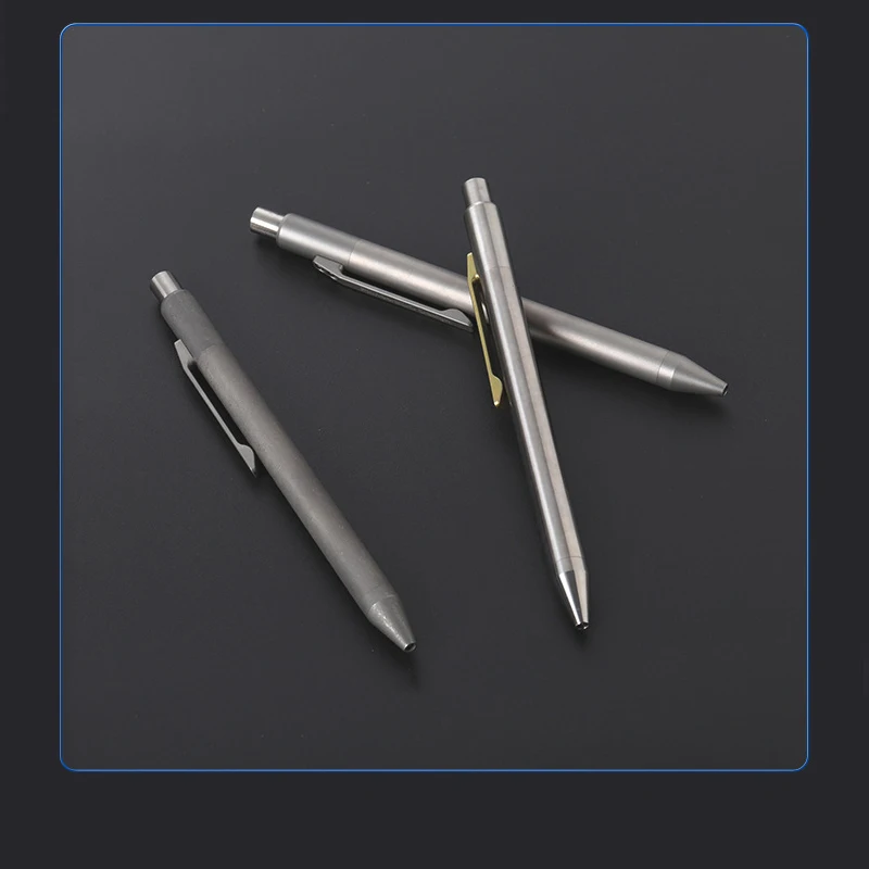 Outdoor Portable EDC Titanium Alloy Ball Neutral Metal Signature Pen, Press Type Tactical Pen