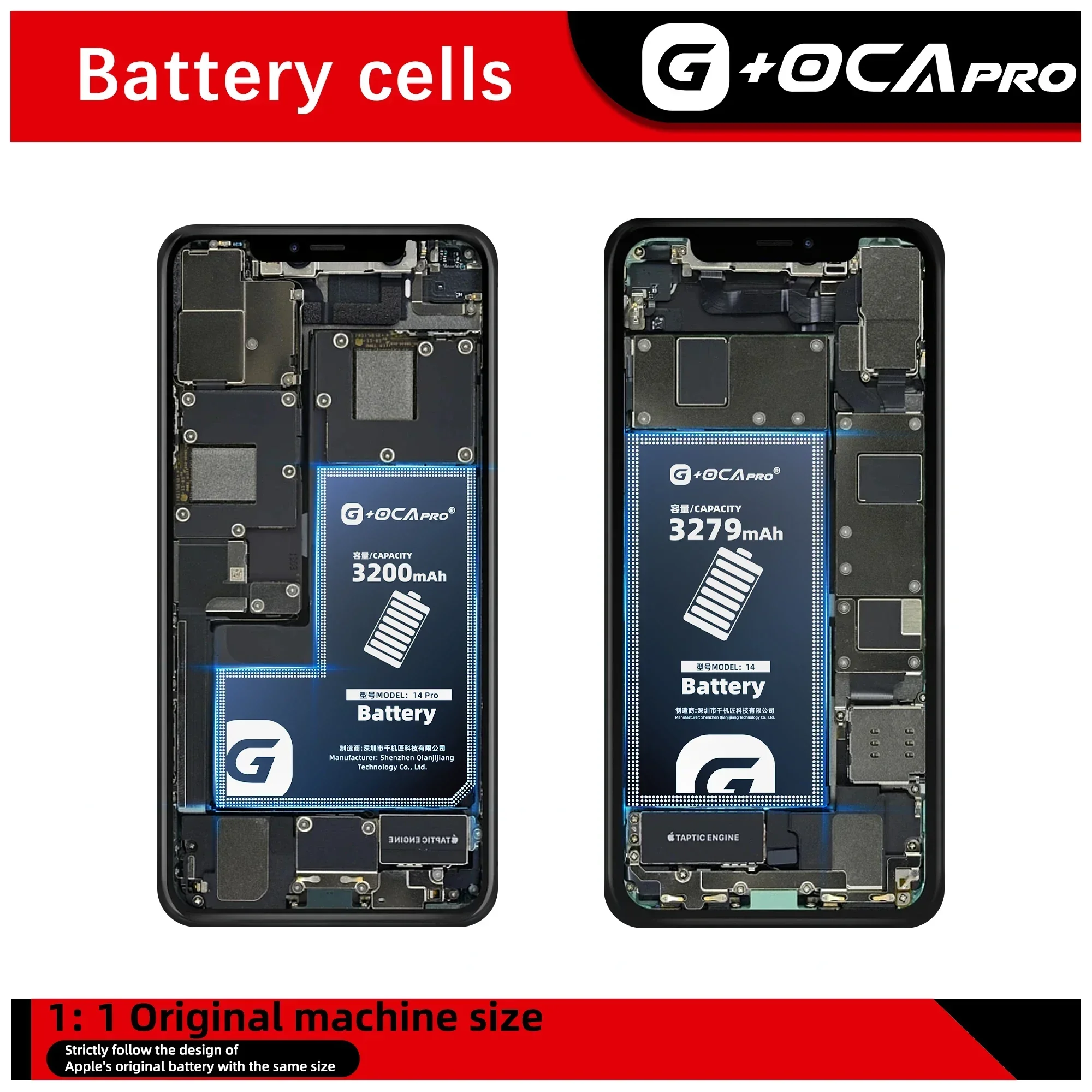 G+OCA pro New original solution battery without cable for iPhone x xr xs max 11 12 13 14 replacement battery Fix popup problem