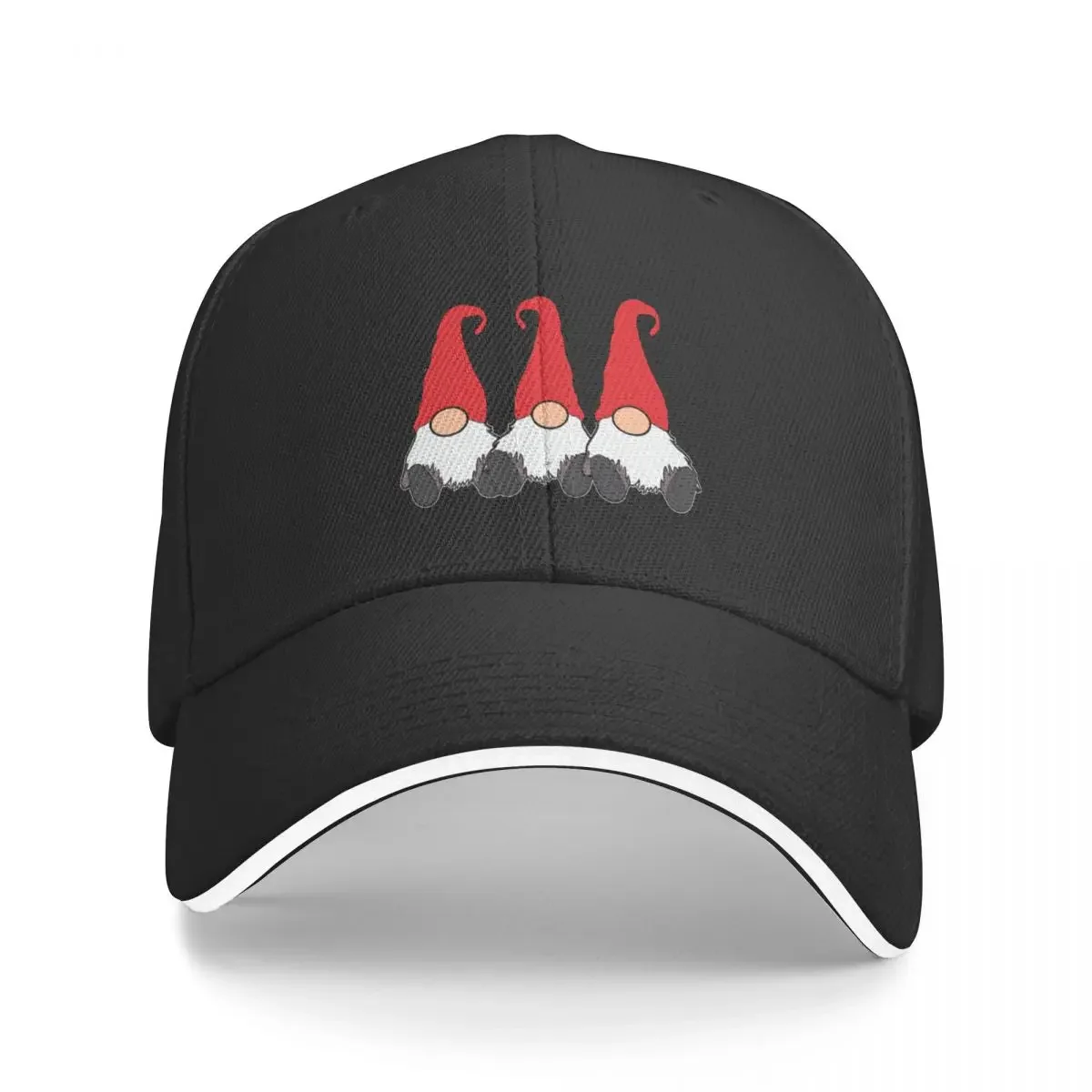 3 Nordic Gnomes Winter Christmas Swedish Tomte Cute Elves Cap Baseball Cap Rugby baseball cap man Women's hat Men's