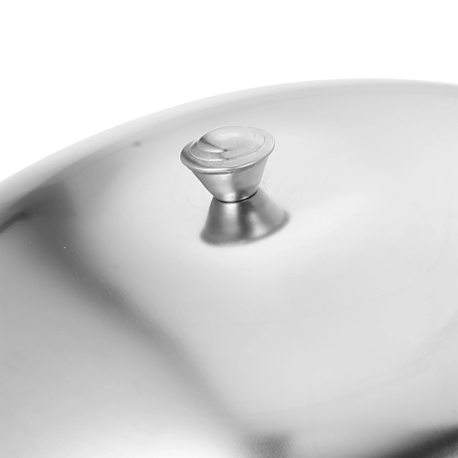 

Steel Pot Stainless Steel Wok for Korean Ramen Cooking Pan with Lid Double Handle Portable Kitchen Cookware