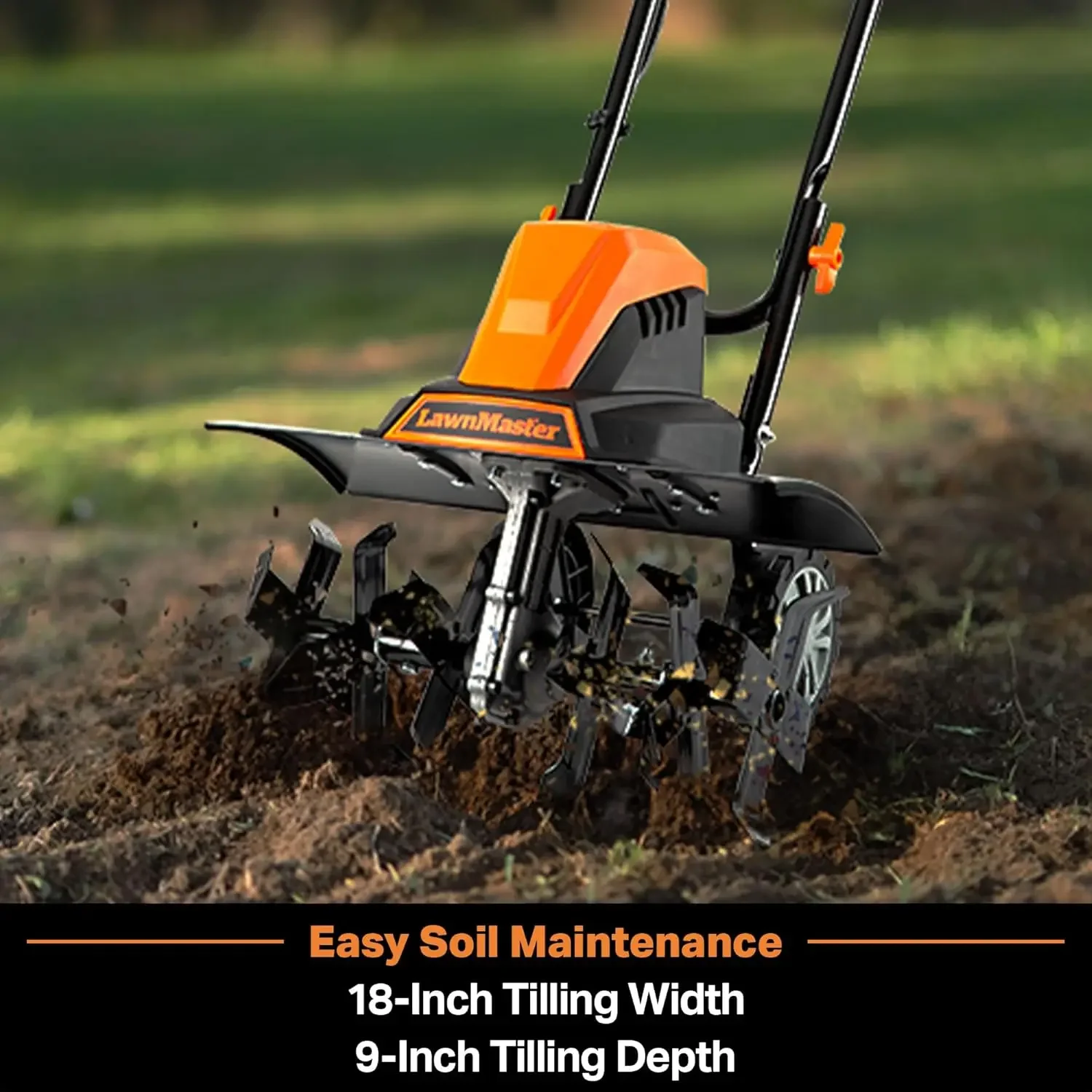 TE1318W1 Corded Electric Tiller 13.5-Amp 18-Inch Orange