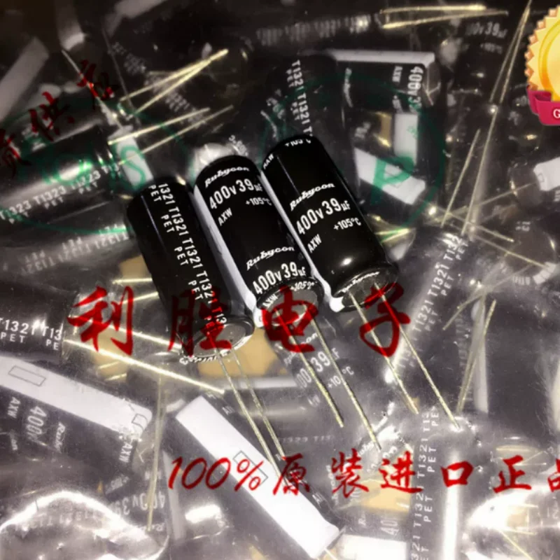 10PCS-100PCS Imported Ruby RUBYCON Capacitor 400V39UF 12.5 * 30 AXW Replace 400V33UF