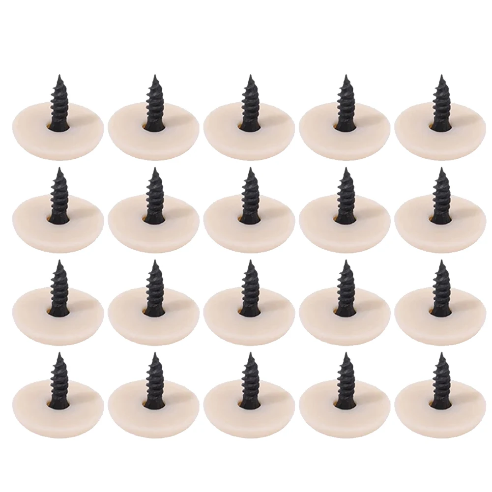 20pcs Car Headliner Ceiling Kit Repair Button Sagging Headliner Pin Rivet Snap Button Beige 20 Mm For Cars, Trucks, Motorcycles,