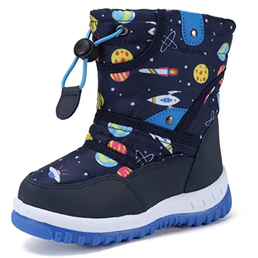 

CIOR Winter Sw Boots for Boy and Girl Outdoor Waterproof with Fur Lined Toddler/Little