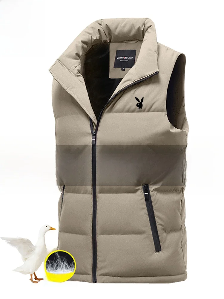 

Winter Jaet Men's Quilted Vest Svel Stand Collar Warmth Trendy Autumn Winter Outerwear Polyester Fiber