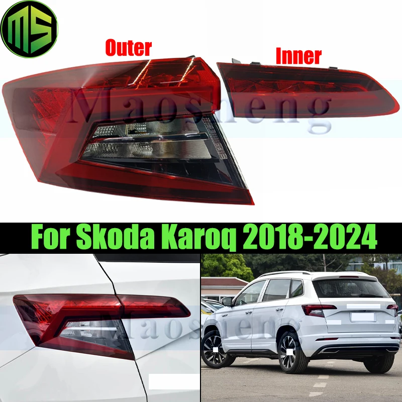 

Maosheng Rear Bumper Tail Light Tail Lamp For Skoda Karoq 2018-2024 Taillight Taillamp Stop Brake Light Rear Turn Light