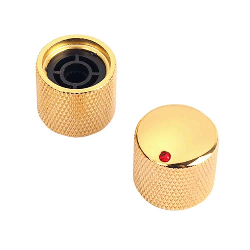 

4 PCS Golden Knob Guitar Volume Tone Control Replacement Knobs Bass Electric