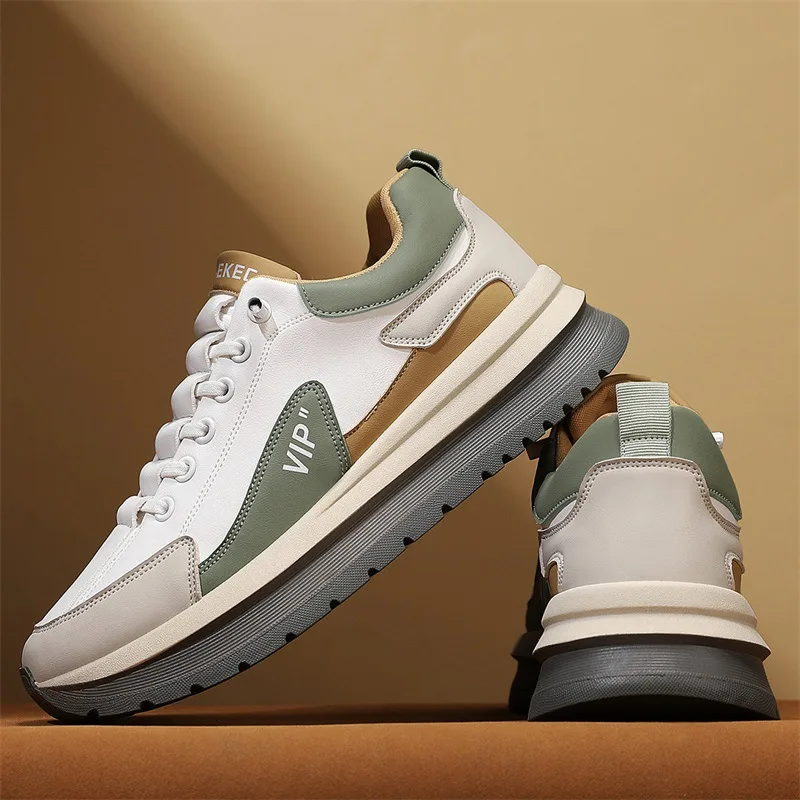 

New Men's Shoes for All Four Seasons Casual Sneaker Fashionable Running Shoes Teenagers Students Trendy Thick-soled Dad Shoes