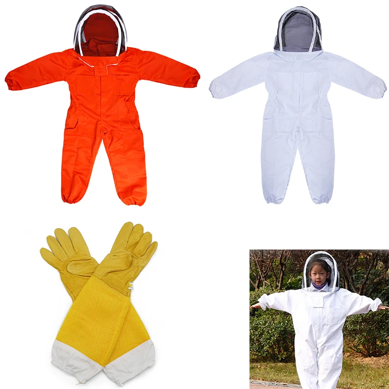 Children Anti-Bee Suit Breathable Suit for Kids Beekeeping Practice kid Beekeeping Gloves/Clothing Apiculture Equipement