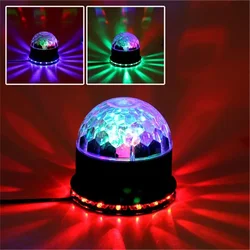 Luzes de festa de bola de discoteca rotativas ativadas por som 3W RGB LED luzes de palco luz de projetor laser para festival de casamento de Natal