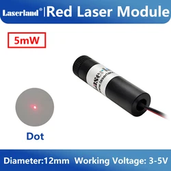 650nm 660nm 5mW czerwona kropka ogniskowania moduł diody laserowej 12mm