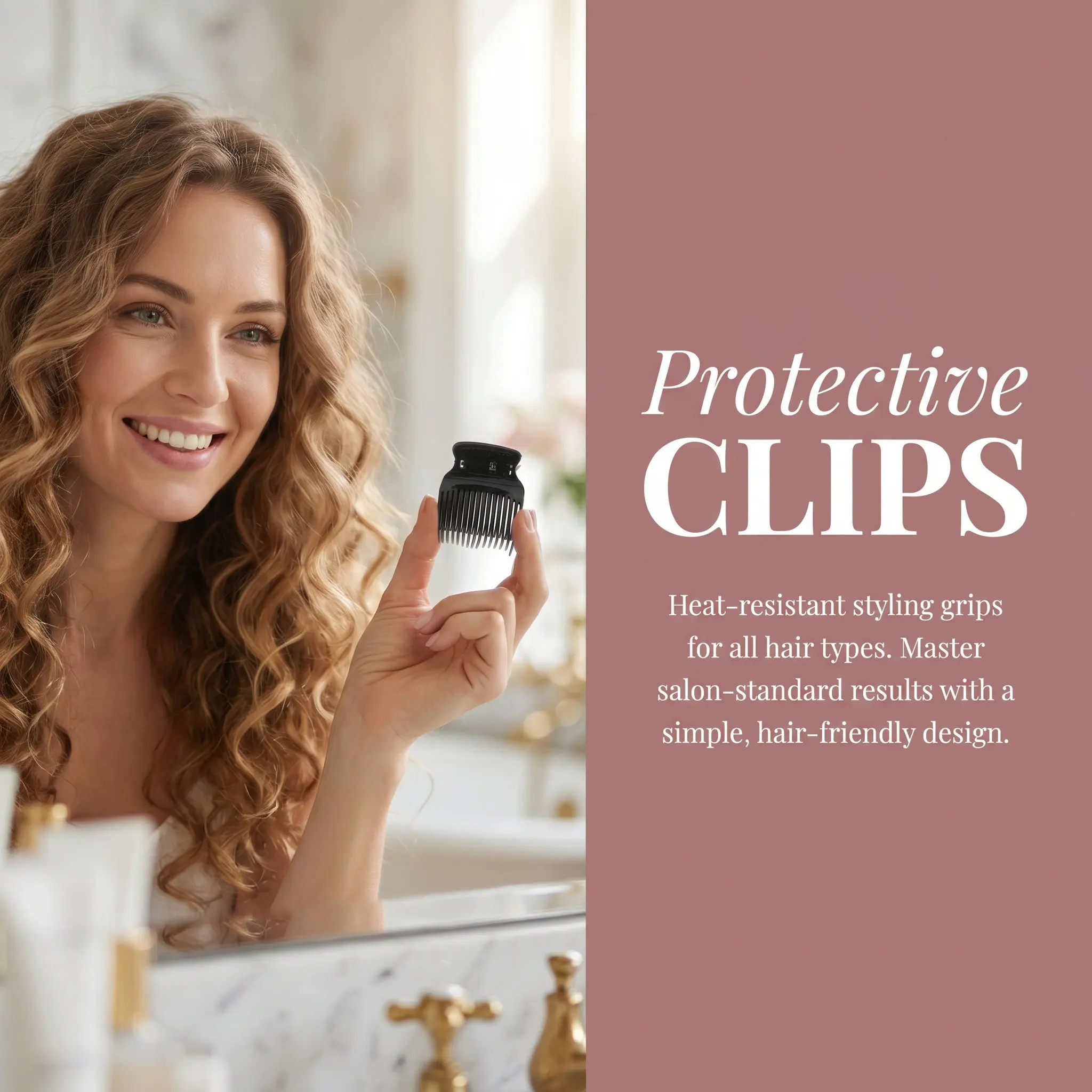 12Pcs Hair Styling Clips Heat Resistant Salon Sectioning Clamps for Dye Perm Conditioning Professional Hair Curler Clips