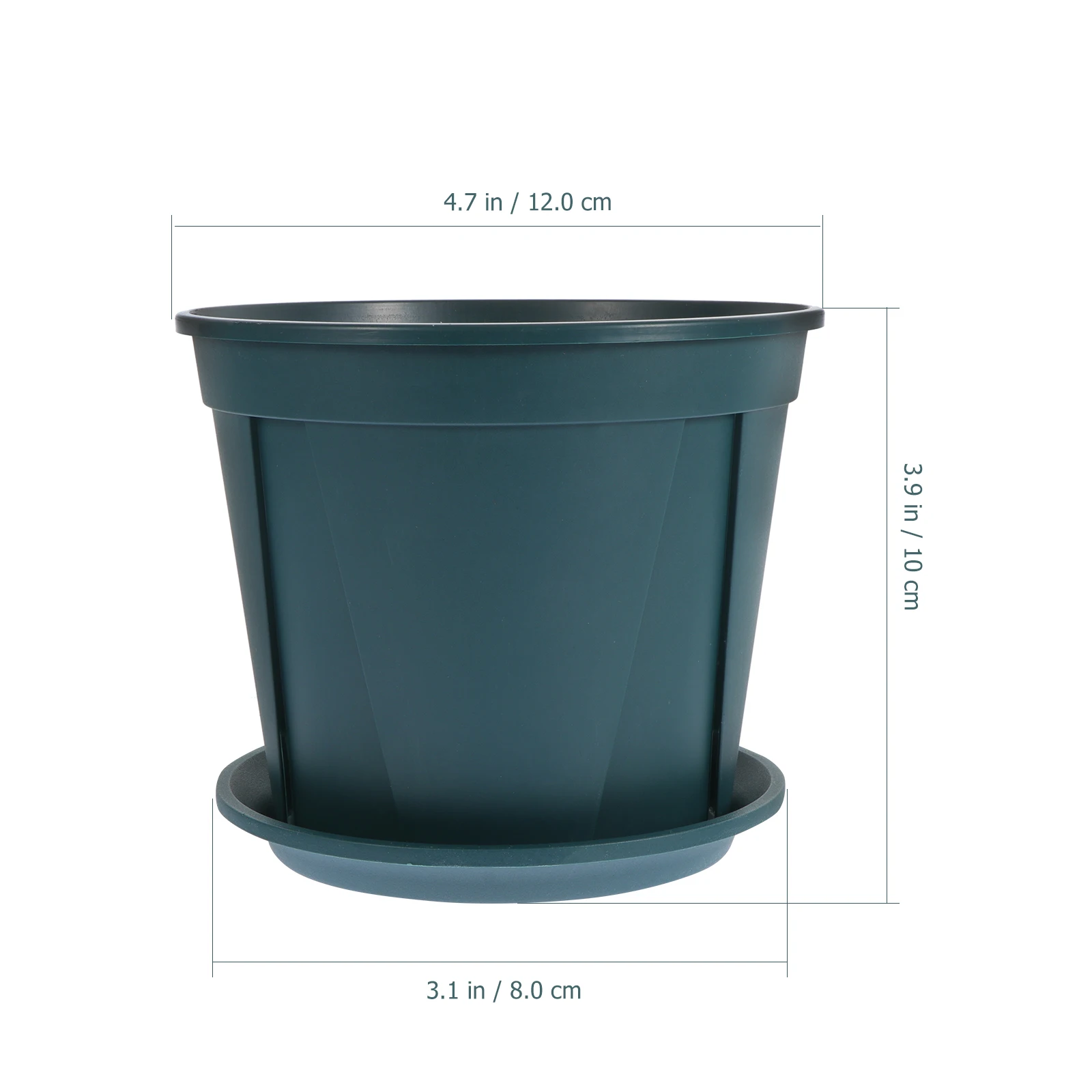 5 Sets Plant Pots Plastic Flower Pot Drainage Hole Trays Decorative Gardening Pots Window Box Planter Indoor