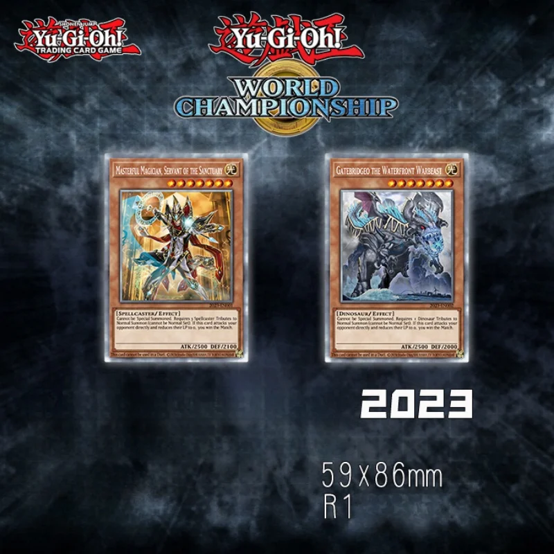 Карты Yu Gi Oh самостоятельного изготовления, 18-й Wcs Всемирный конгресс 2023, цветные флеш-Аниме игры, персонажи, коллекционные карты, 2 шт./комплект