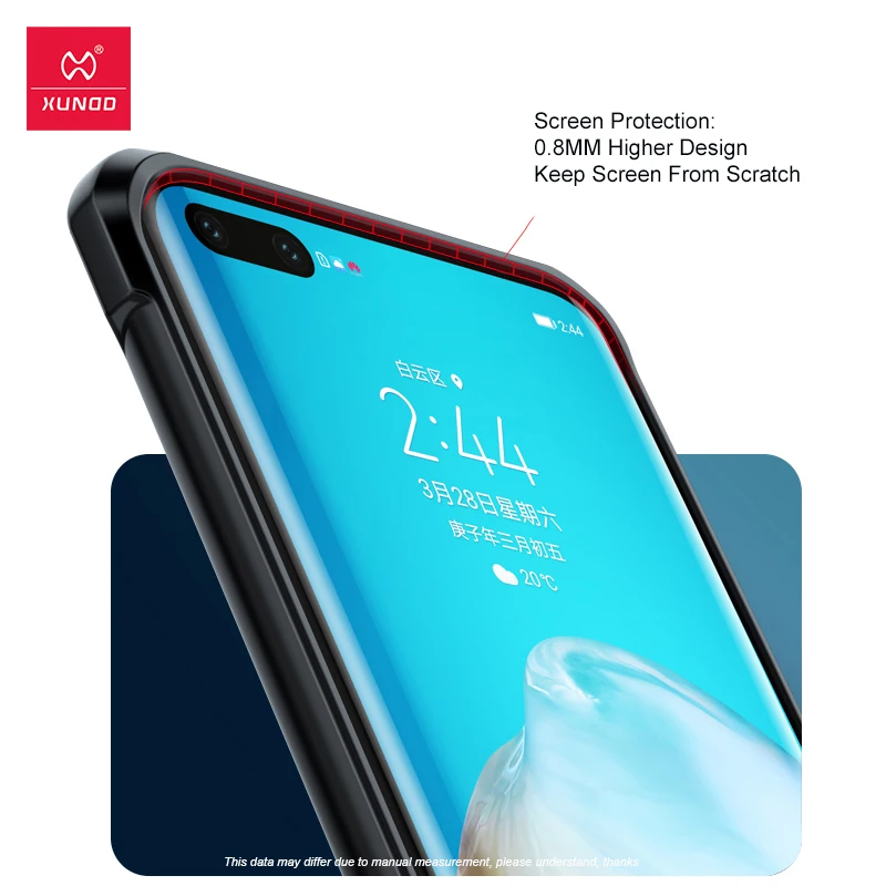 Für Huawei P40 Pro Fall, xundd Stoßfest Fall Glas Für Huawei P20 P30 P40 P50 Pro Pro + Fall Screen Protector Transparente Abdeckung