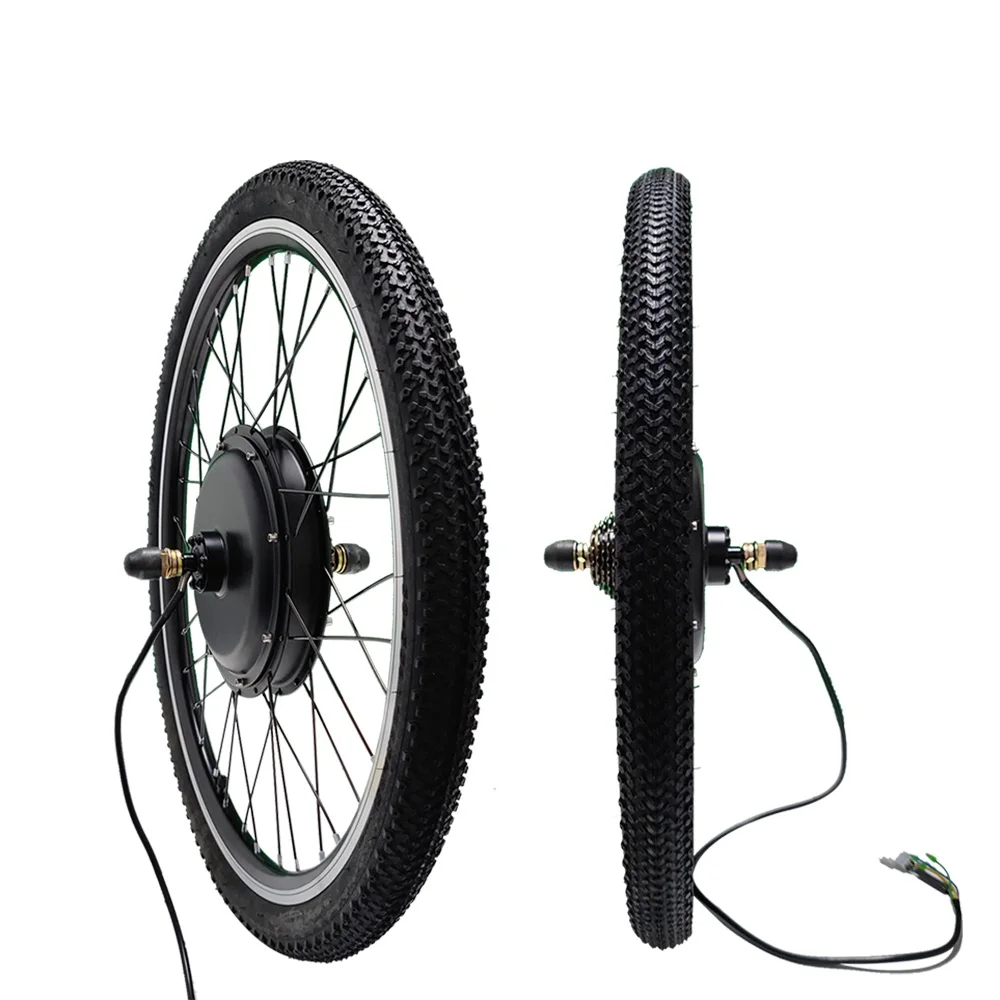 Electric Bike Conversion Kit Gearless Hub Motor 26 Inch 48V 1000W Controller Throttle Bicycle Hub Motor Wheel SW900 Kit