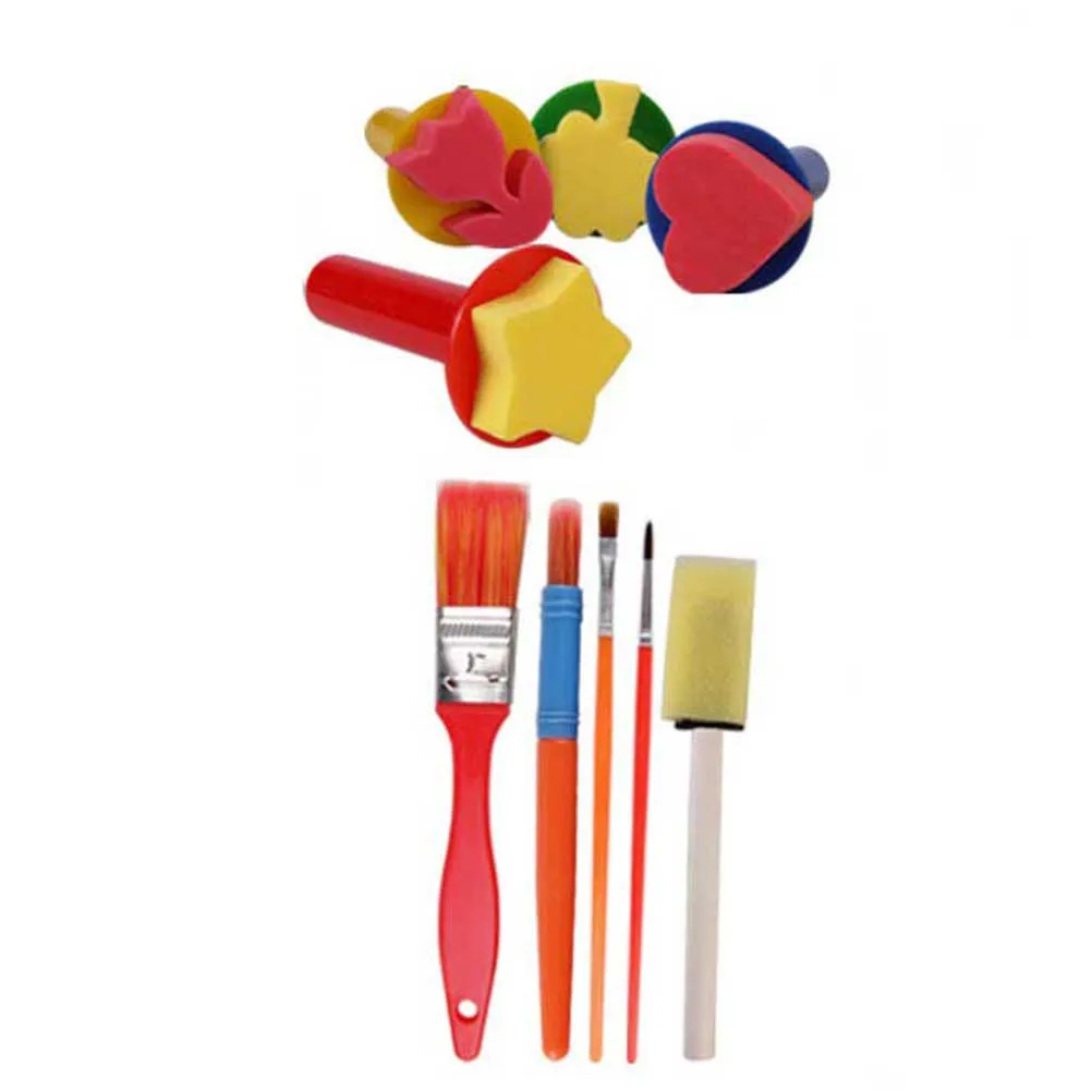 49 pçs kit de pintura esponja criativa para crianças diy arte artesanato ferramenta carimbo lavável diversão atividade desenho educacional presente