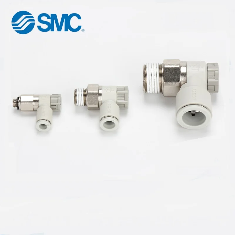 SMC Elbow Flow Control Valve Fittings AS1201F/AS2201F/AS3201F-M5/01/02/03-04A/06A/08/10SA