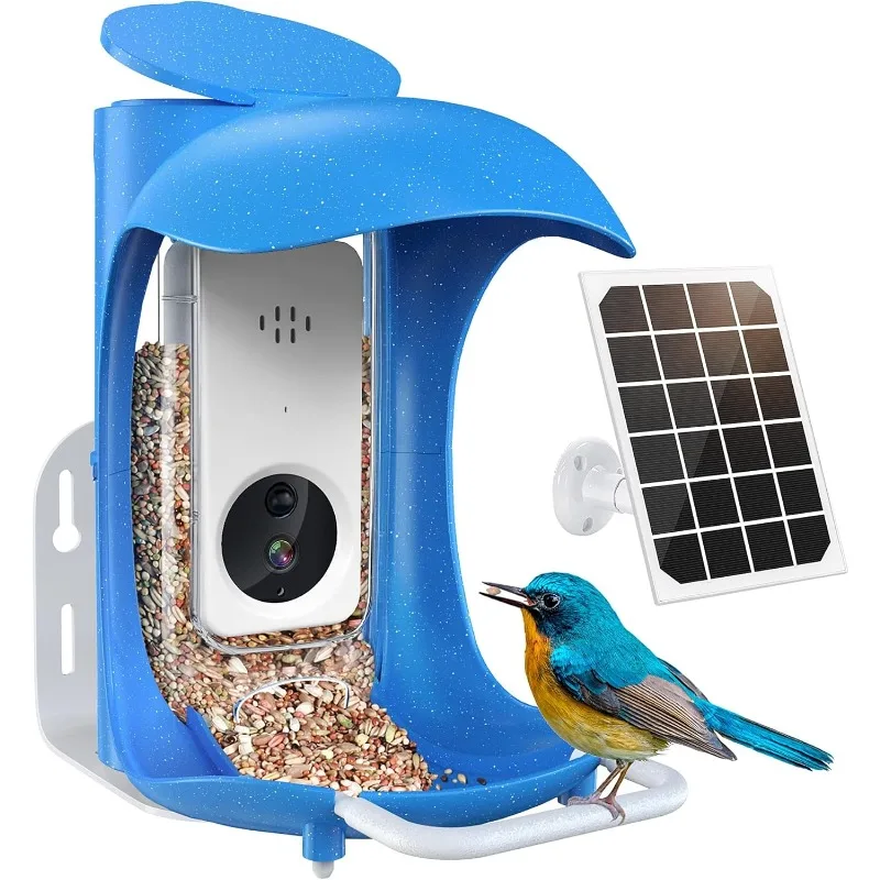 Smart Bird Feeder with Camera, Bird Watching Camera Ai Identify, Auto Capture Bird Videos & Motion Detection Notifications,Ideal