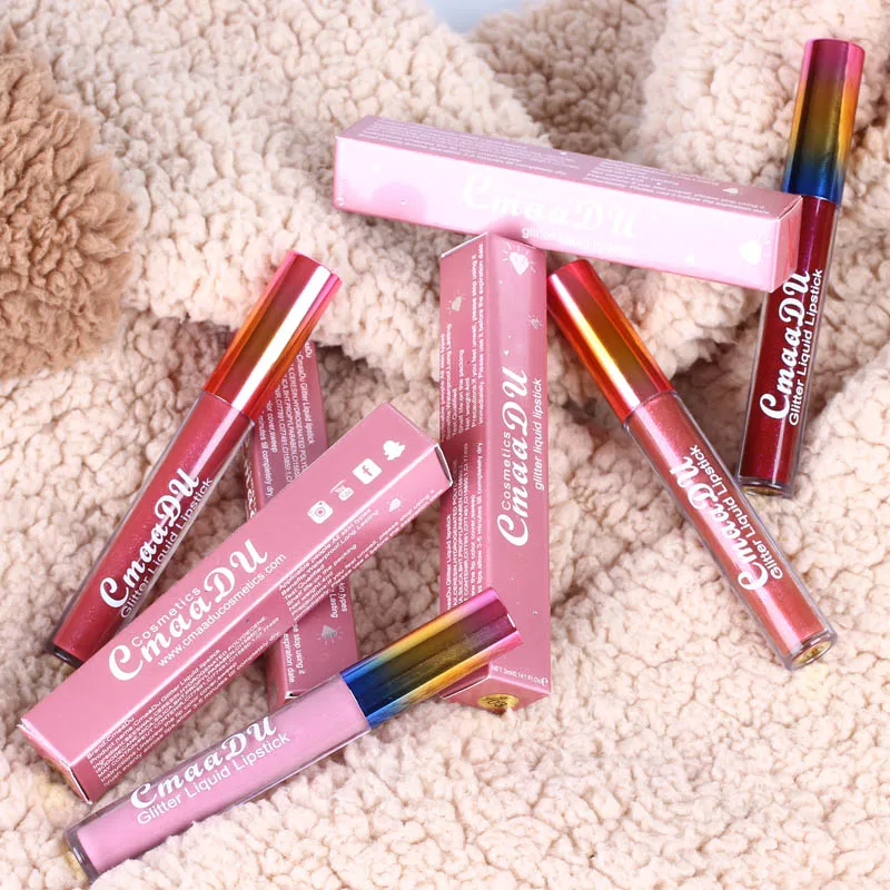 CmaaDu Diamond Sparkle Lip Gloss Long-lasting Moisturizing and embellishing lip lines to boost confidence