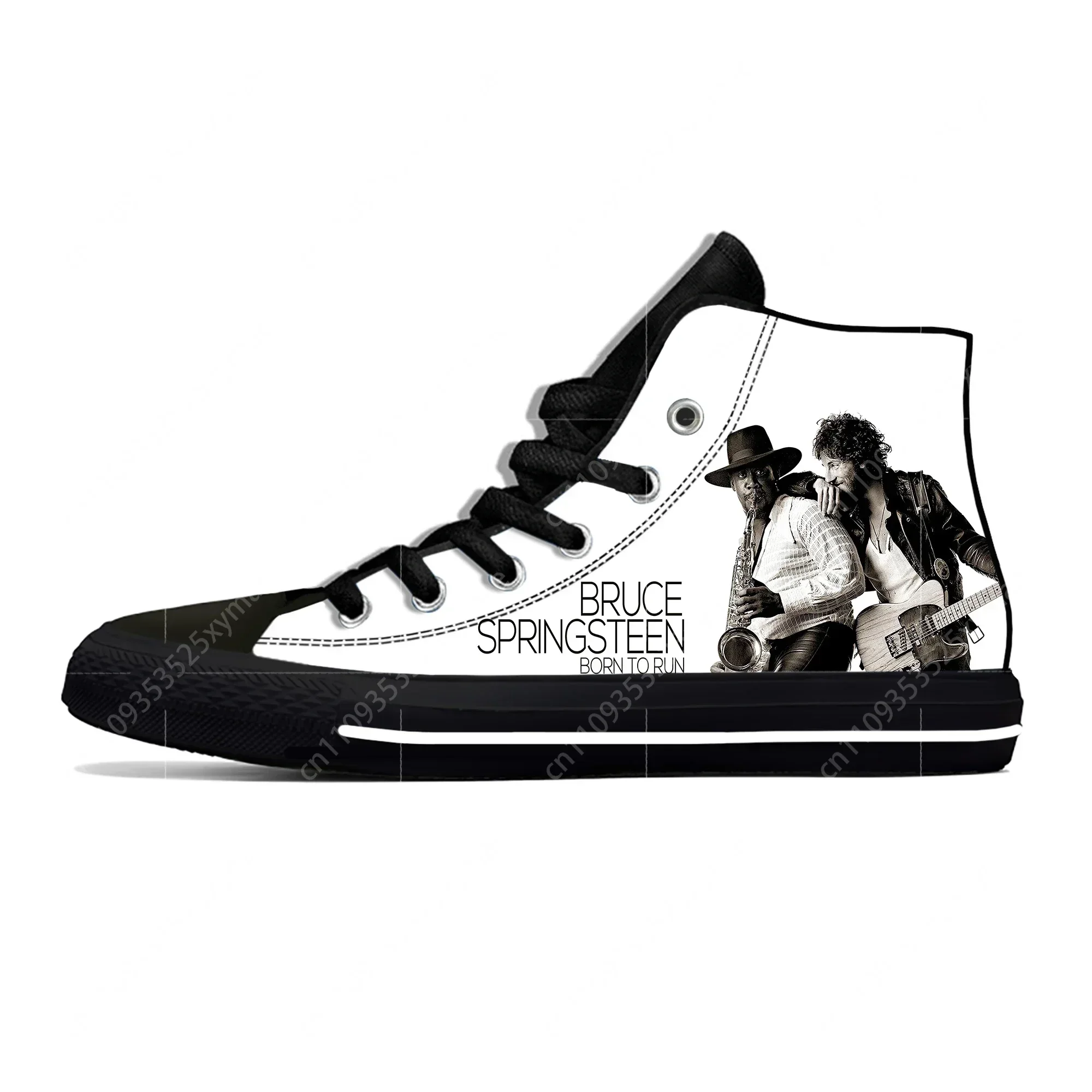 

Born To Run High Top Sneakers Bruce Springsteen Mens Womens Teenager Casual Shoes Canvas Running 3D Print Shoes Lightweight shoe