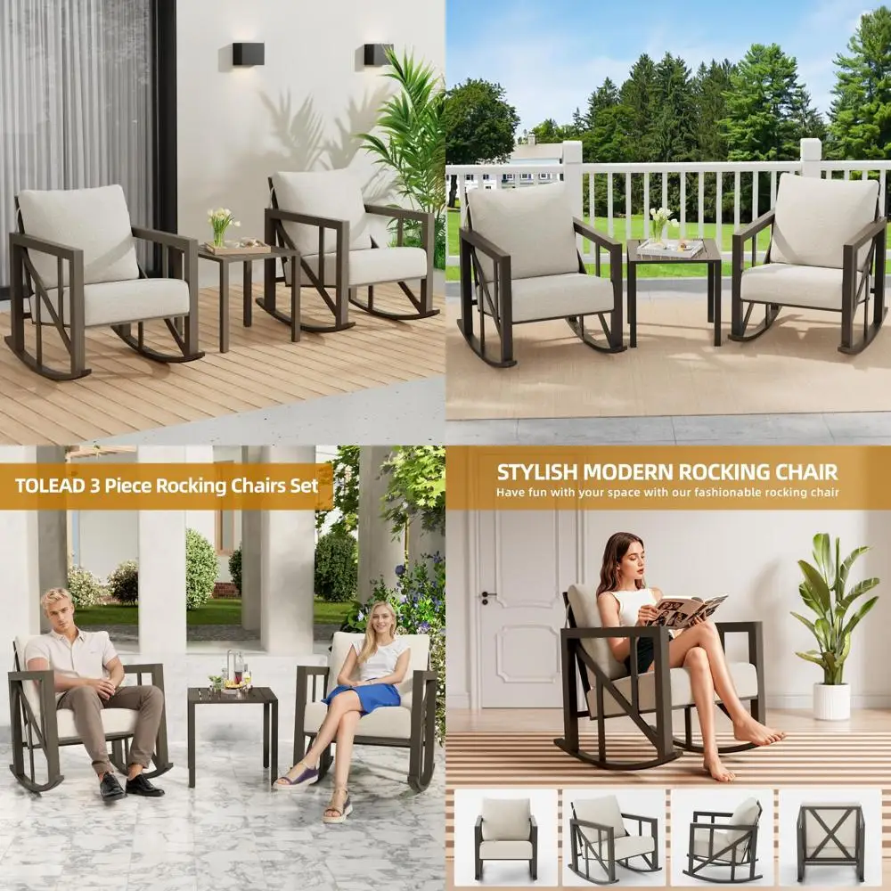 

Aluminum Outdoor Chaise Lounge Set: 3-Piece Patio Pool Recliners with Adjustable Tanning and Side Table