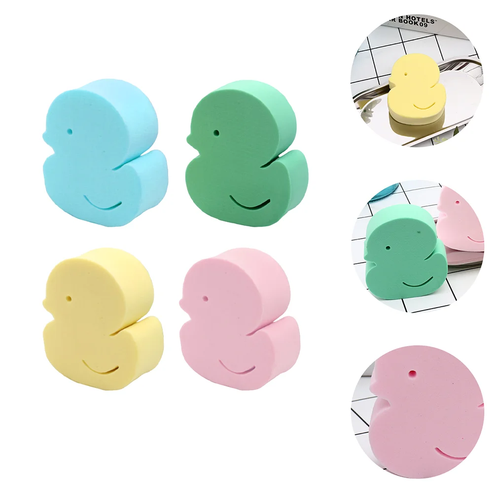 

4 Pcs Duck Bath Floss Traveling Shower Sponges Portable Brush Face Cute Gentle Skin Infant Baby Pva Smoothing Kid-friendly