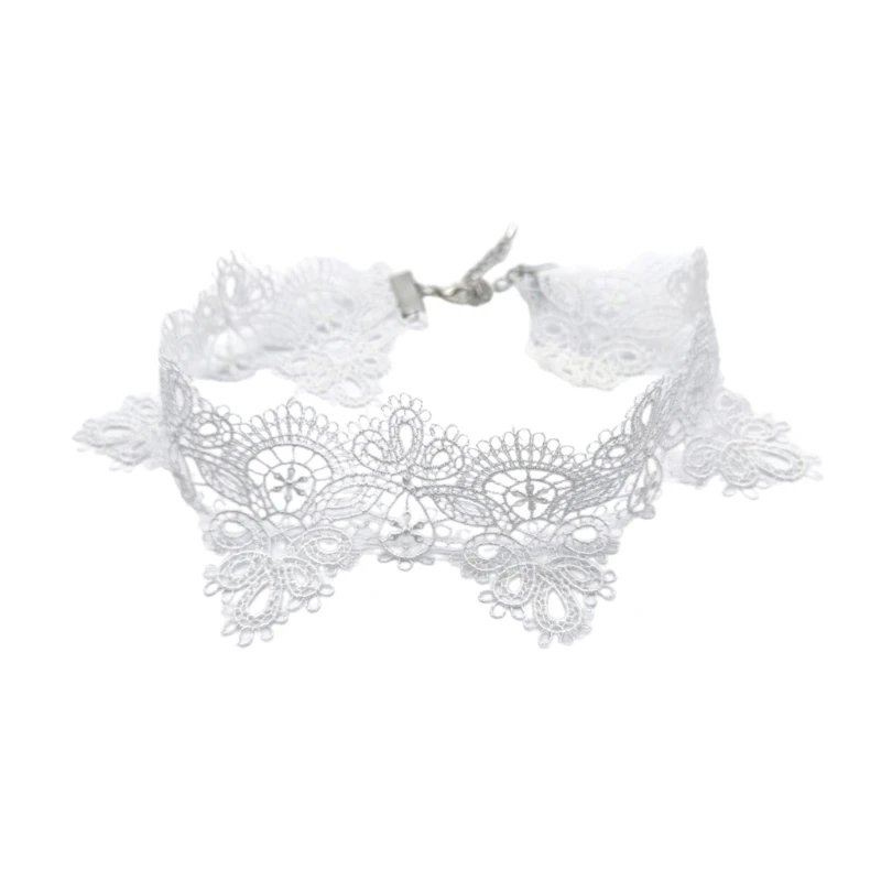 قابل للتعديل طول أنيق الدانتيل المختنق قلادة لينة شريط حول ياقة الملابس مجوهرات الإكسسوار لجميع أحجام الرقبة تناسب مثالي #4