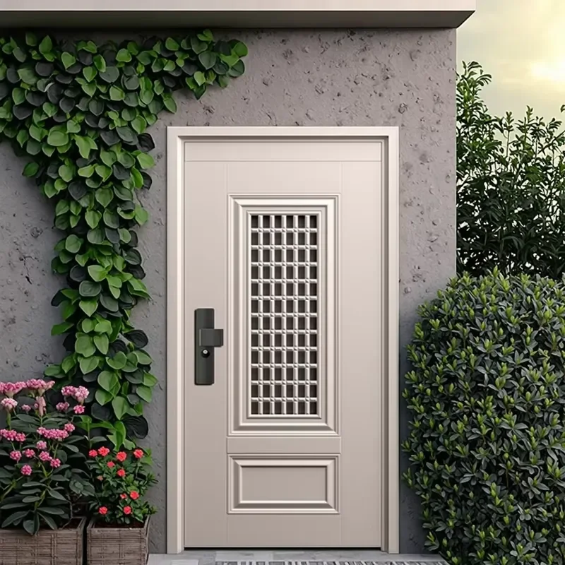 Modern Stainless Steel French Front Door Custom for Villa Courtyard Outdoor Application Waterproof Feature