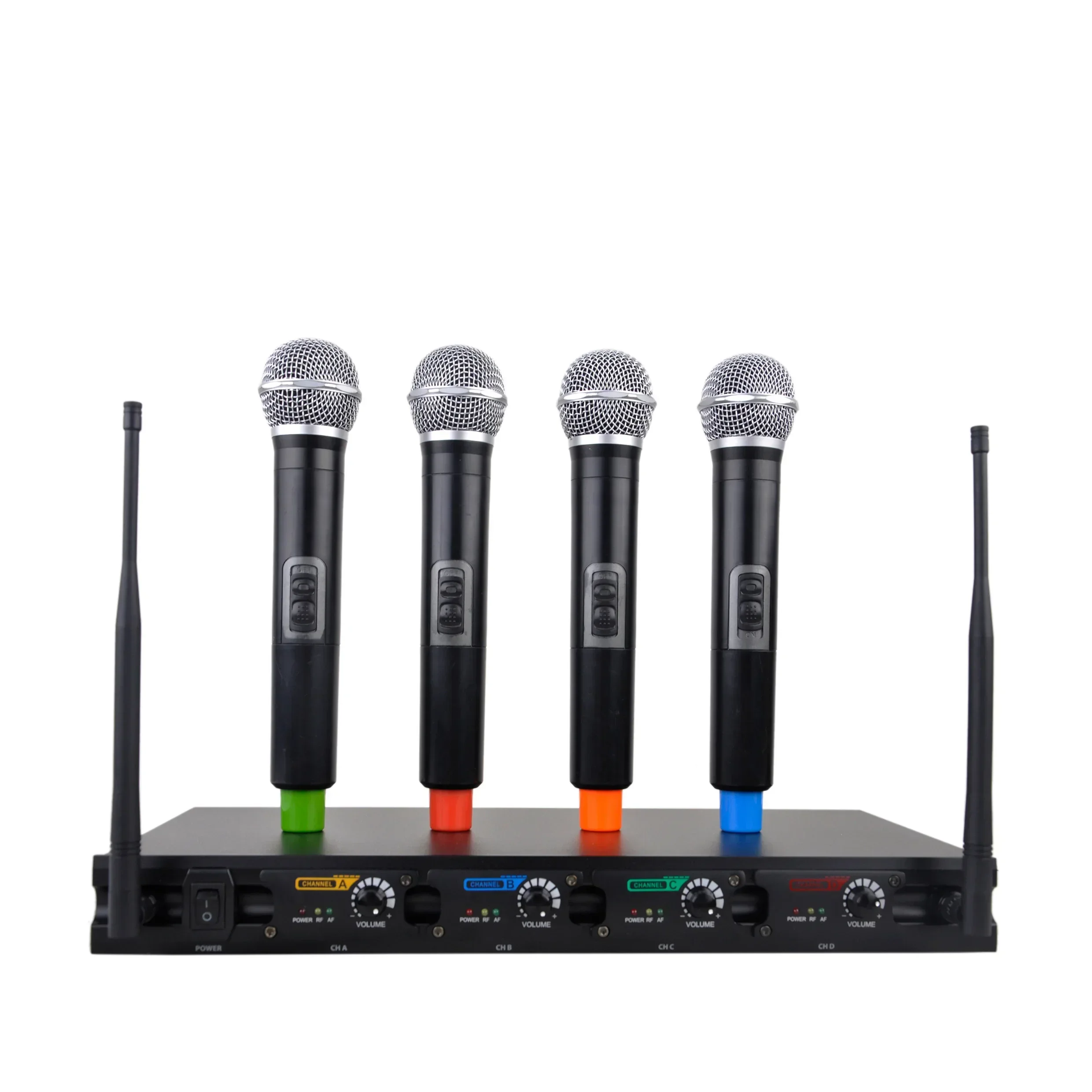 

'Accuracy Pro Audio UHF-408 Handheld 4 Channels UHF Wireless Microphone