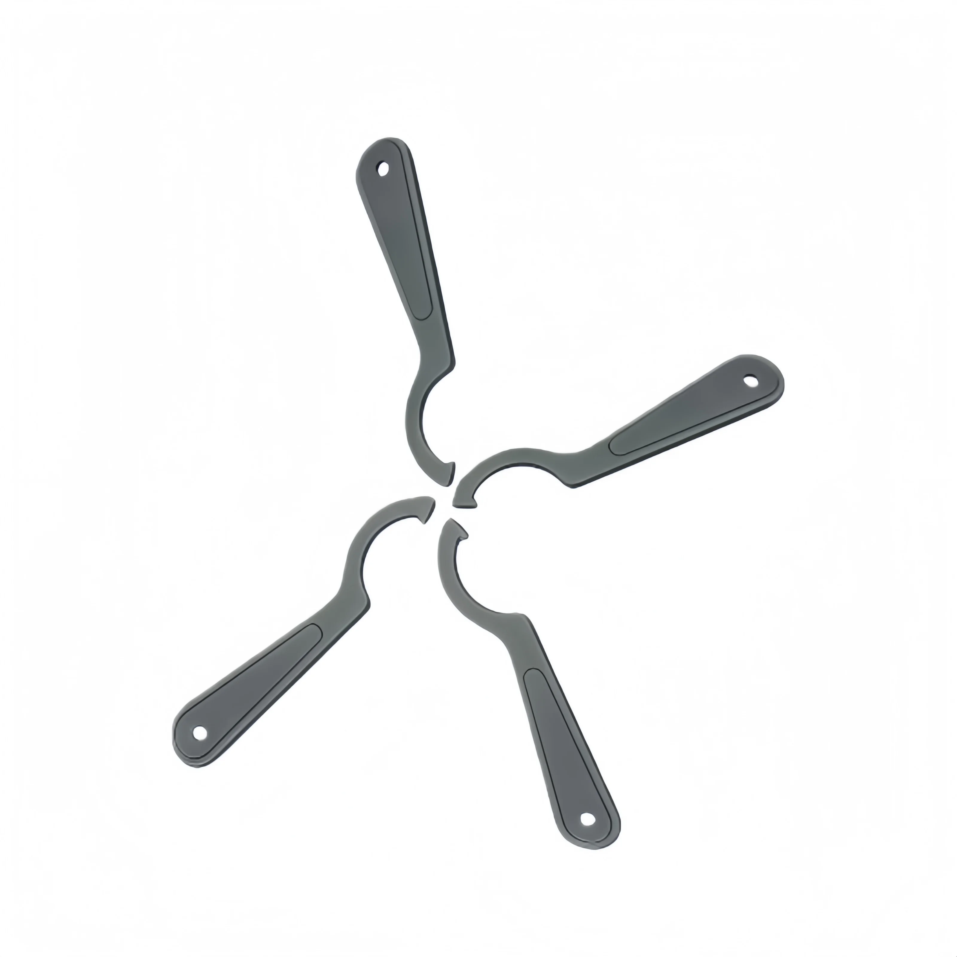 

New household crescent wrench universal water meter cover round nut shock-absorbing adjustment hook shape durable adjustable