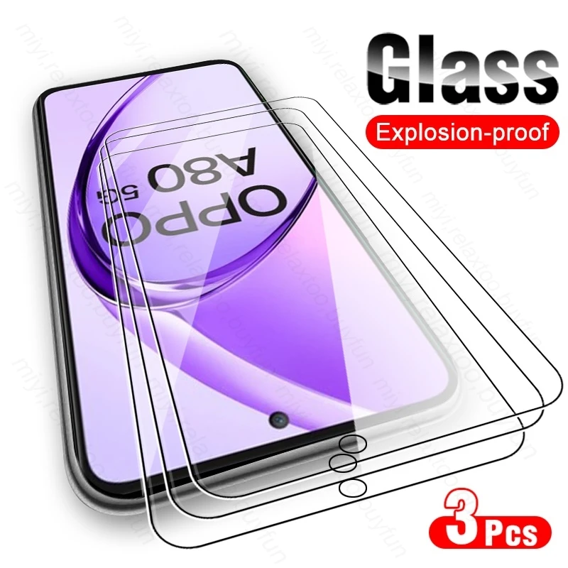 3PCS 9H Tempered Glass Screen Protector For Oppo A80 5G Protective Glass On Opo Appo Orro OppoA80 A 80 80A 5G 2024 CPH2639 6.67