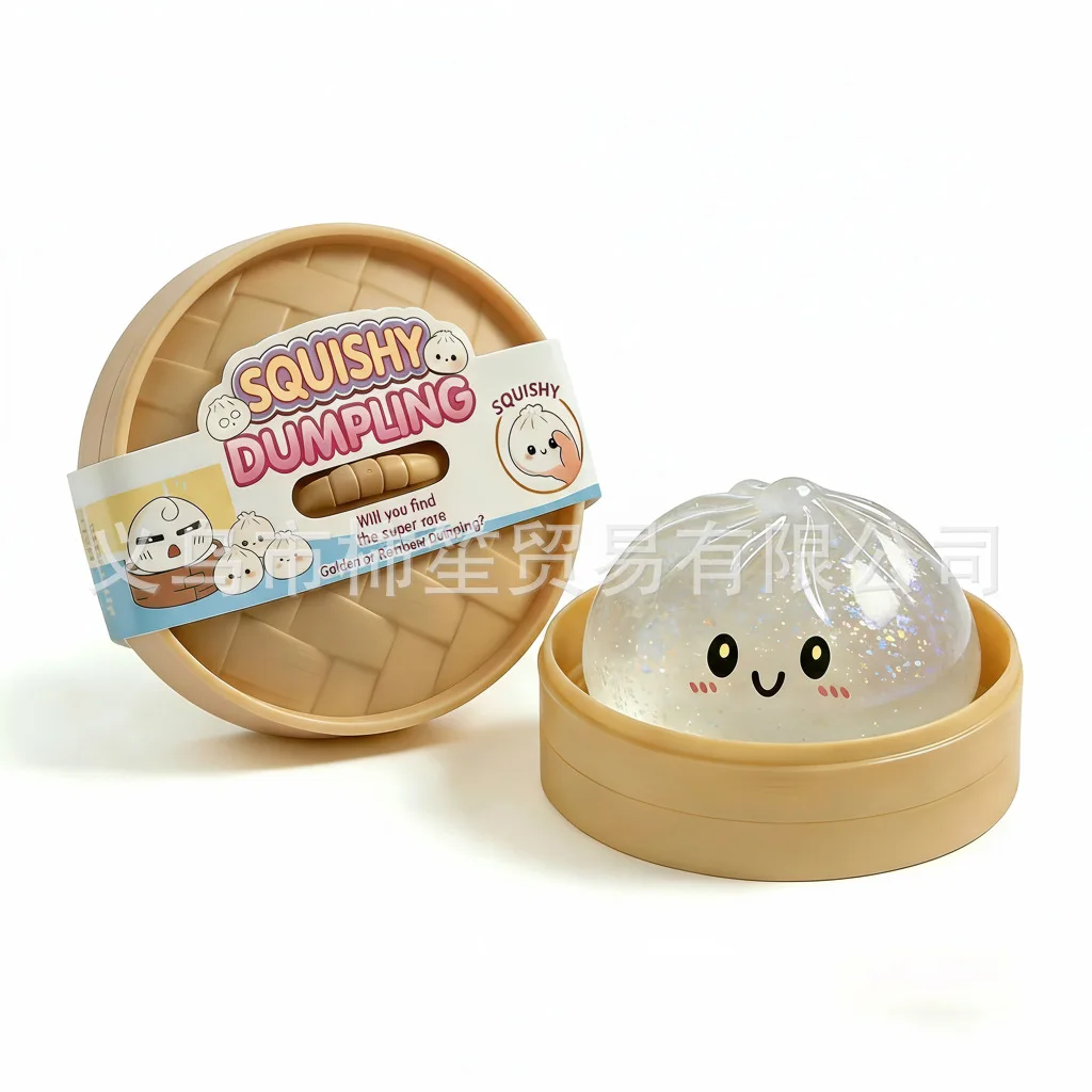 Reuze Squishies Dumpling Bun Speelgoed, Langzaam Stijgende Glitter Dumpling Stressbal, Stressverlichtende Fidget Toy voor Thuis, Kantoor en Reizen
