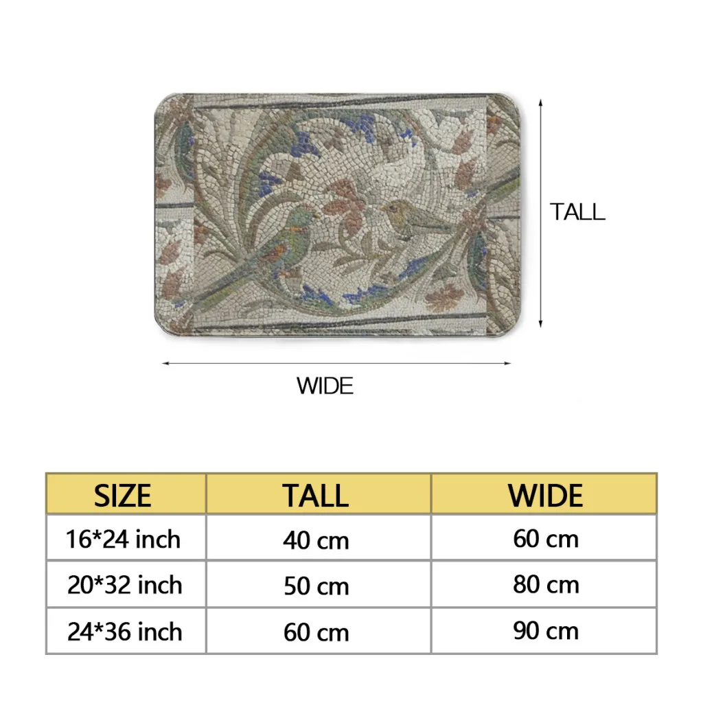 Roman paving - 4 A Bath Mat Set Modern Art Textured Pattern Home Carpet Bathroom Decor Floor Rugs Toilet