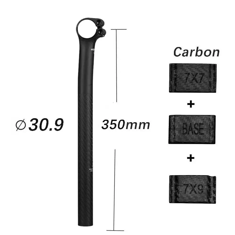 ELITA ONE Carbon-Sattelstütze, Versatz 5/20 mm, 25,4/27,2/30,9/31,6 MTB/Rennrad-Sattelstütze, ultraleicht, 150 g, Carbonfaser-Halbschale