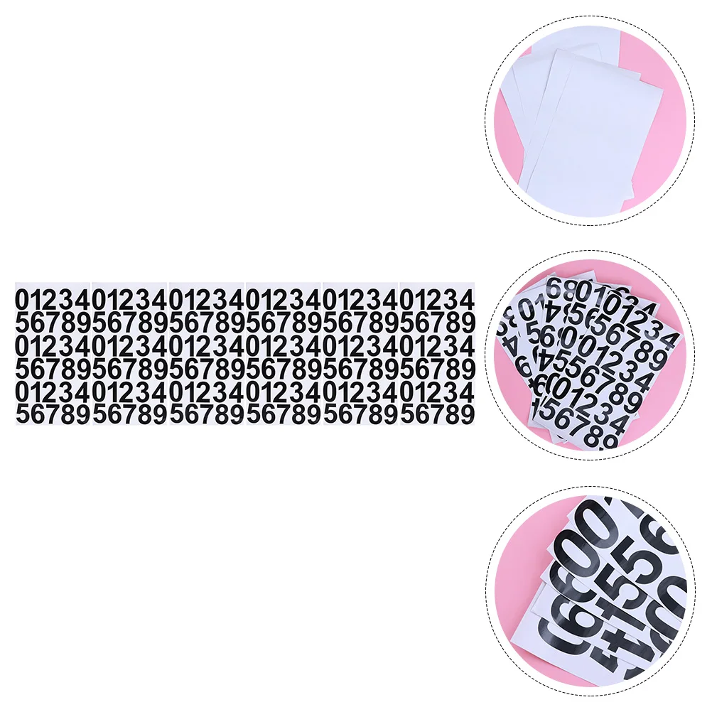 

6 Sheets Pvc Number Stickers Waterproof Round Number Pasters For Clothes Garden Flowerpots Location Marking Residue-Free