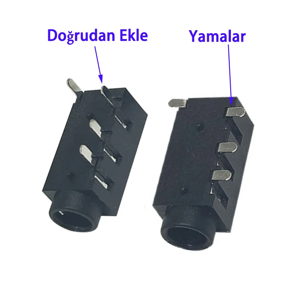 10pcs PJ-320D 3.5mm Headphone jack Audio Headphone jack 3+1 Patch 4-Pin Left 3 Right 1 Straight Plug 4P PJ320A