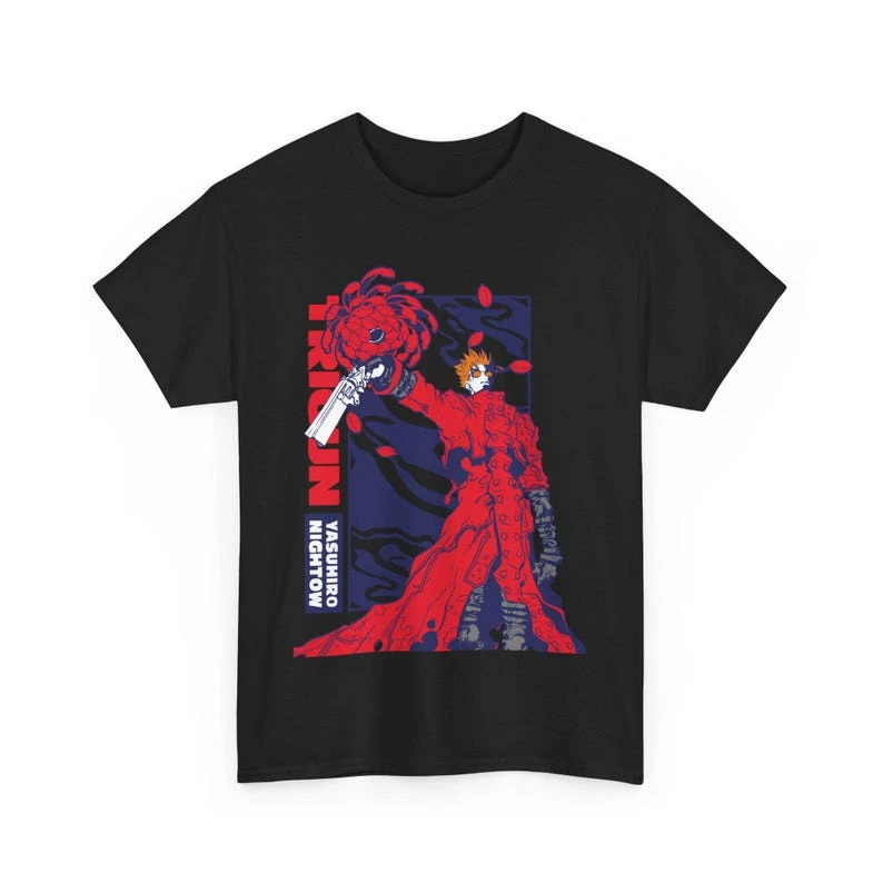 Trigun T-shrit Woman Men Street Y2k Oversized Harajuku Short Sleeve Crew Neck Oversized Unisex Breathable Couples Classic soft