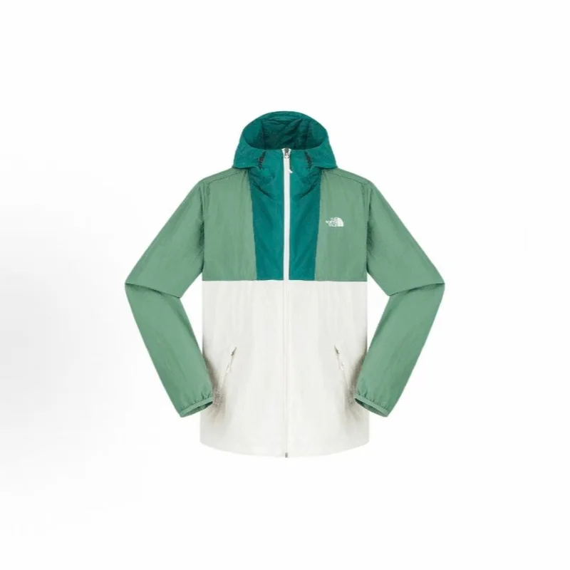 THE NORTH FAC Shuishui Men Loose Hooded Sun Protection Jacket UPF 50 Cool Comfort Water-Resistant Clothing Sand Dune White
