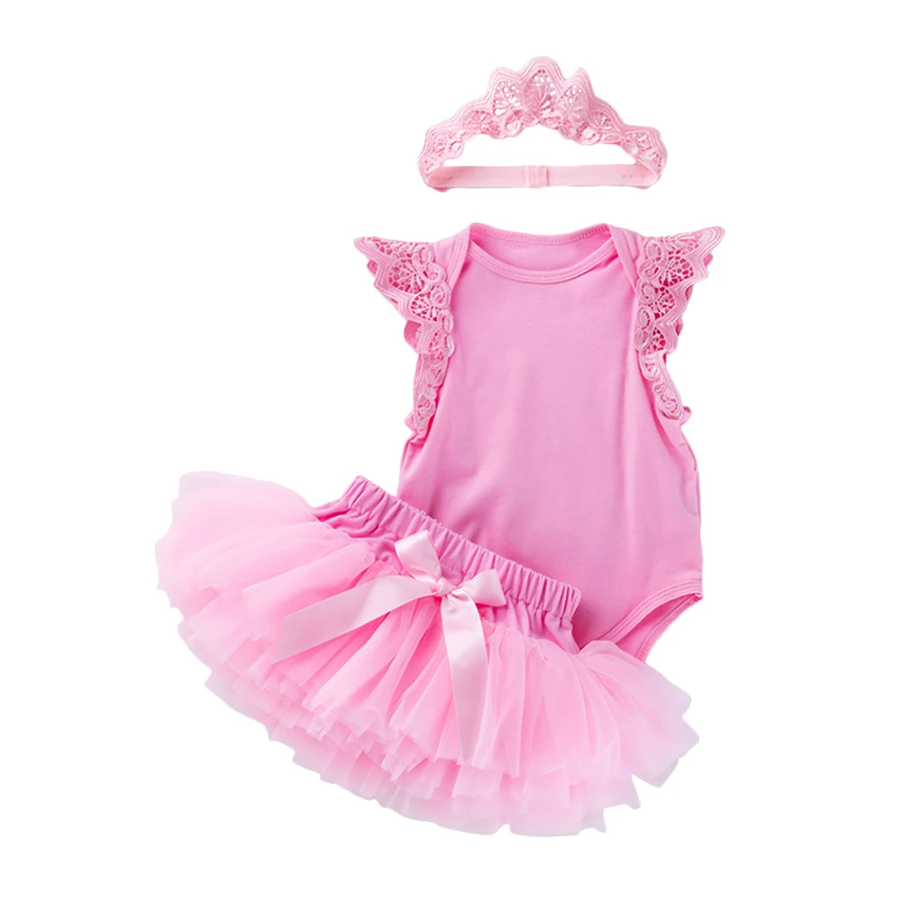 

Sleeveless Wing Romper Baby Girls Skirt Tutu Newborn Outfit Dress Clothes Kids Princess Dress Set Comfortable Breathable