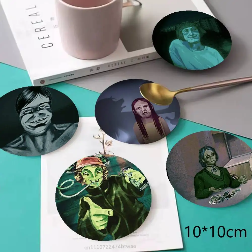 No Im Not a H-Human Wooden Coaster Set, A Must-Have For Holiday Parties, Suitable For Bars, Offices , Size 10cm X 10cm