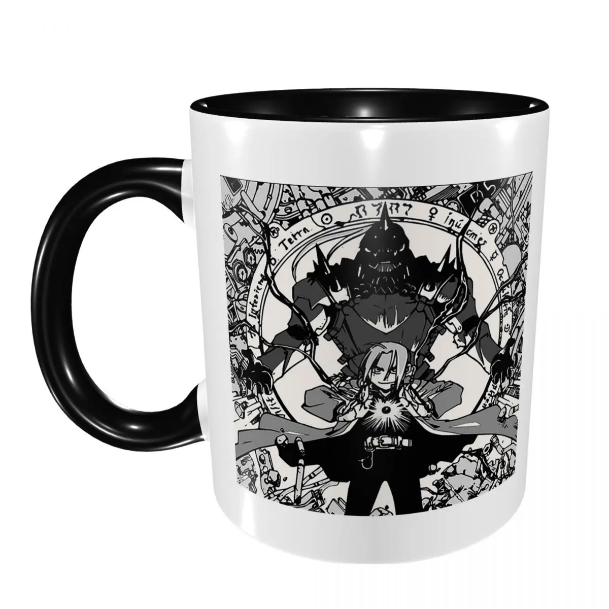 Fullmetal Alchemist Anime Manga 4 Mug Funny Ceramic Coffee Cups Tea Mugs Milk Cup Drinkware Gift for Woman Man