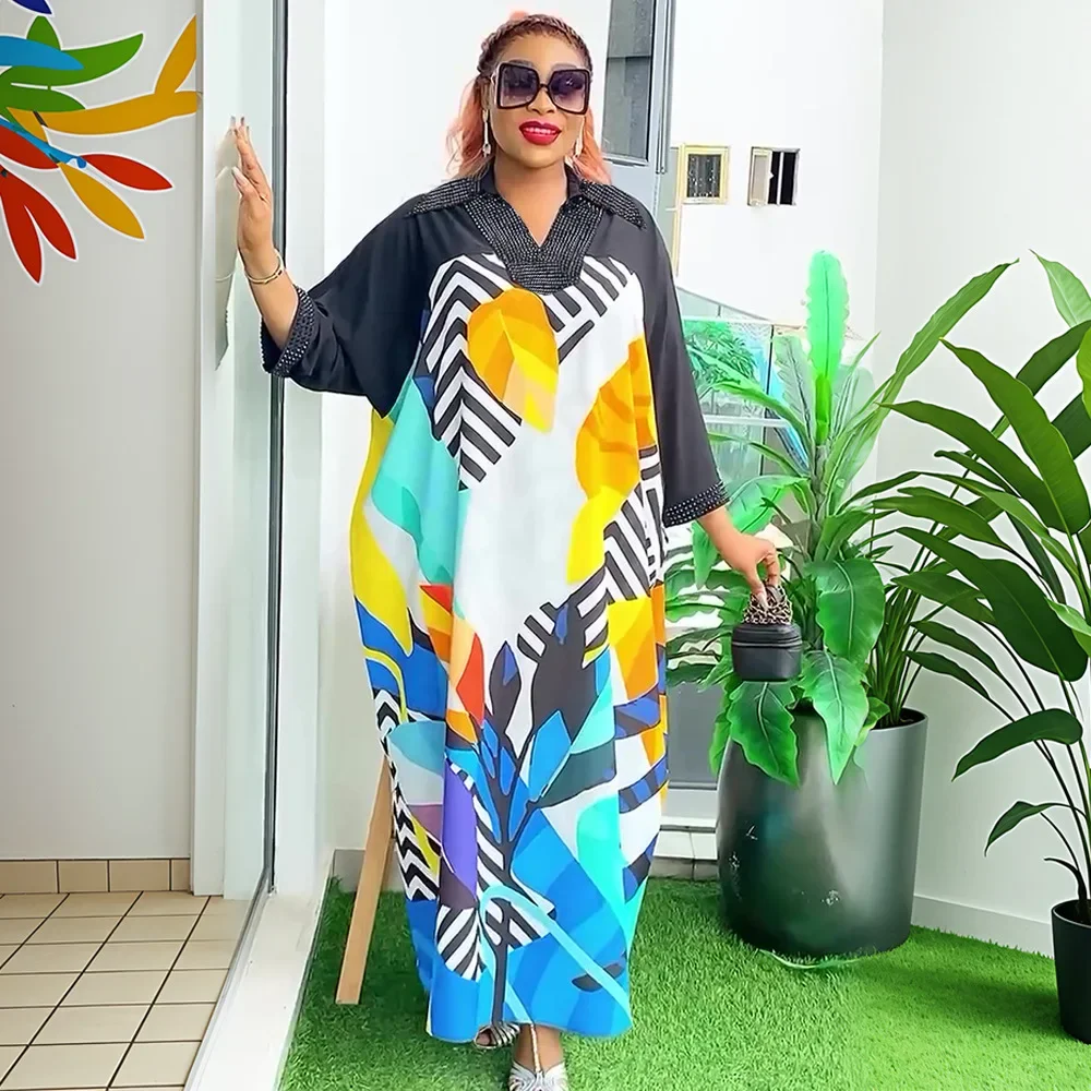 

African Dresses for Women 2024 Traditional Africa Clothing Dashiki Ankara Outfits Gown Abayas Robe Muslim Kaftan Maxi Long Dress