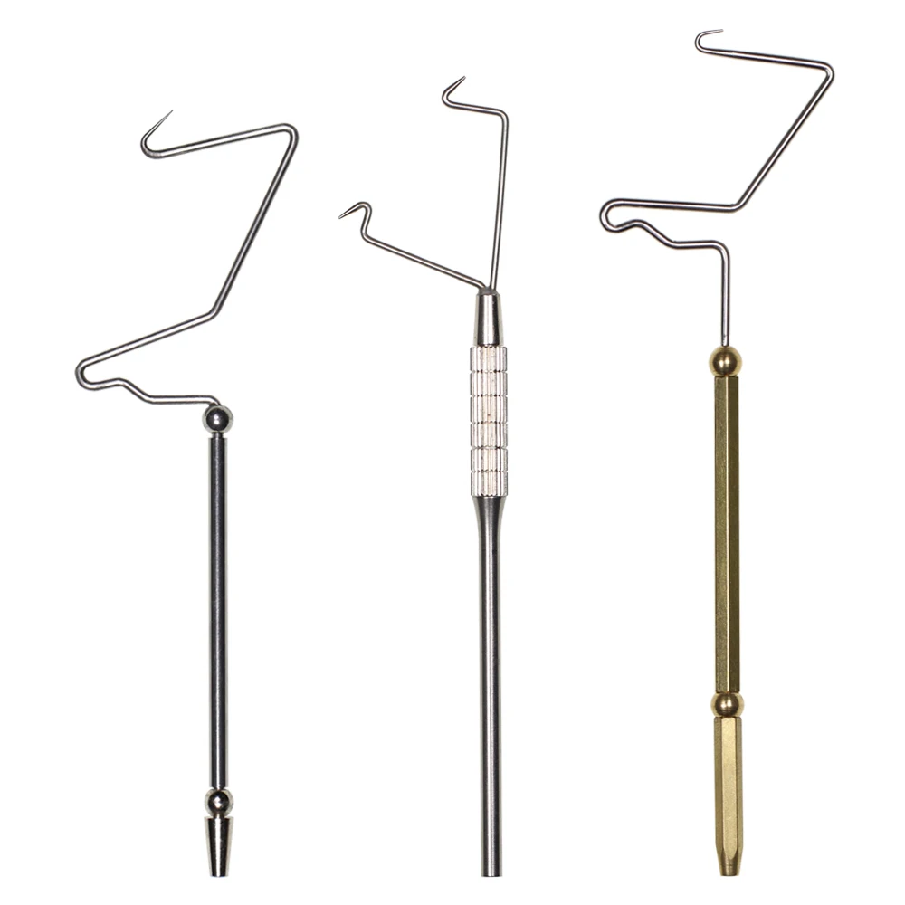 Vtwins Fly Tying Tool Whip Finisher Thread Knotter Tool Brass Knurled Stainless Steel Handle For Fly Fishing Flies