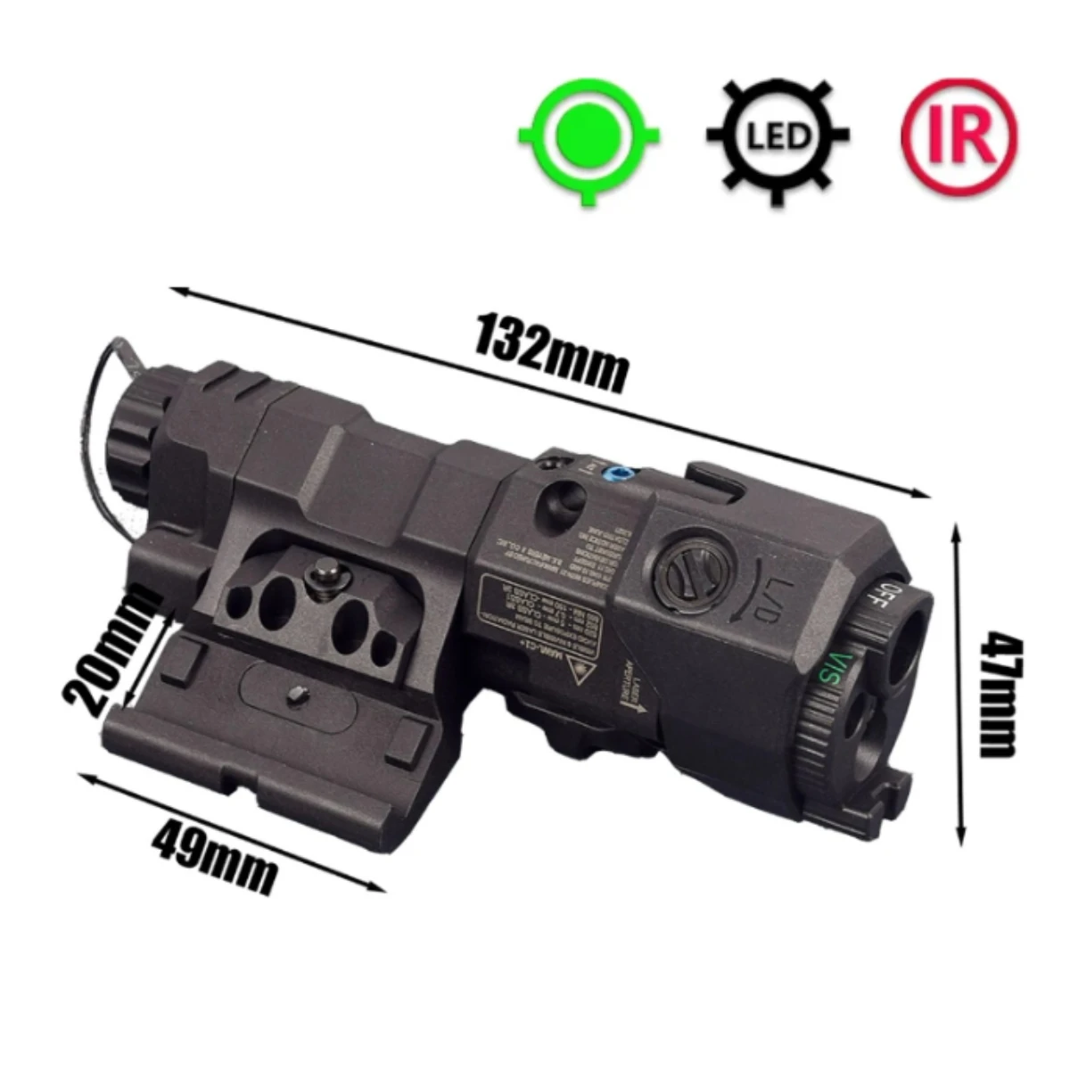 Tactical MAWL-C1 LED Flashlight Laser Sight Scope Upgraded Visible Green White Light Hunting Accessories