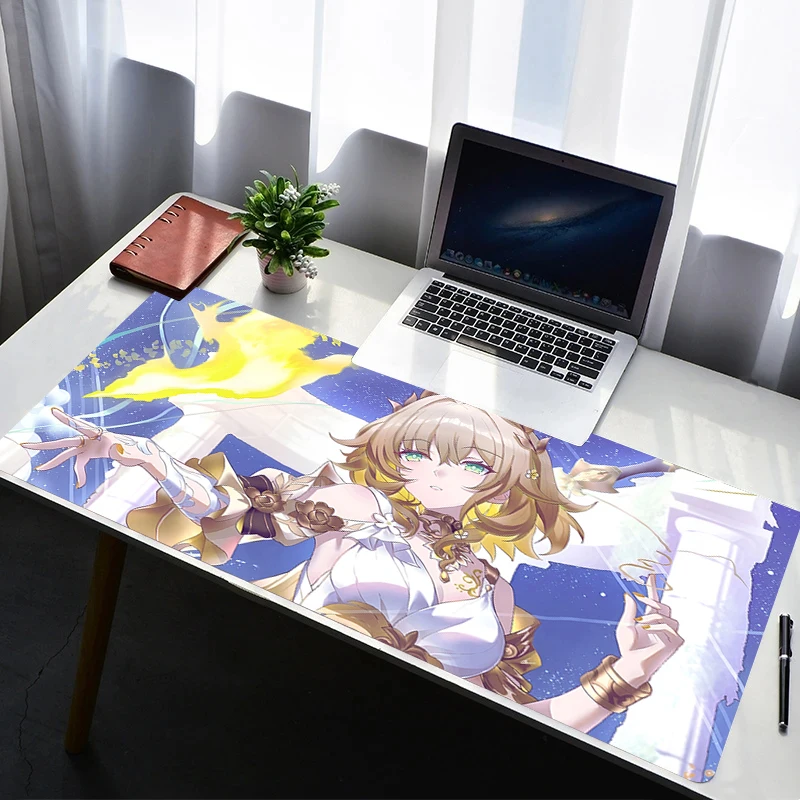 Alas Mouse Komputer Gamer Aksesori PC Alas Mouse HD Karet Anti Selip Alas Meja Honkai Star Rail Aglaea Alas Keyboard Gamer Laptop