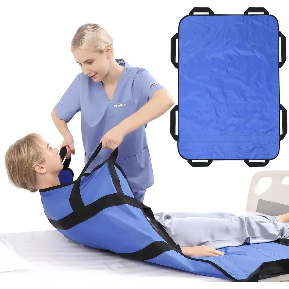 Multipurpose Elder Patient Transfer Sheet Aid Positioning Bed Pad Patient Care Carrying Belt Pad Turnover Waterproof Health Care